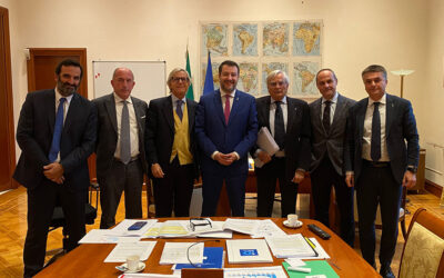 Incontro con il ministro Matteo Salvini e il sottosegretario Edoardo Rixi al ministero delle Infrastrutture e dei Trasporti
