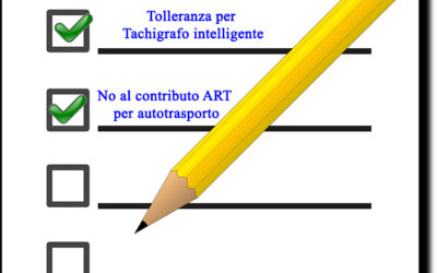 Fine del contributo obbligatorio di ART a carico delle imprese di autotrasporto e previsione di un periodo di tolleranza per l’introduzione del tachigrafo intelligente