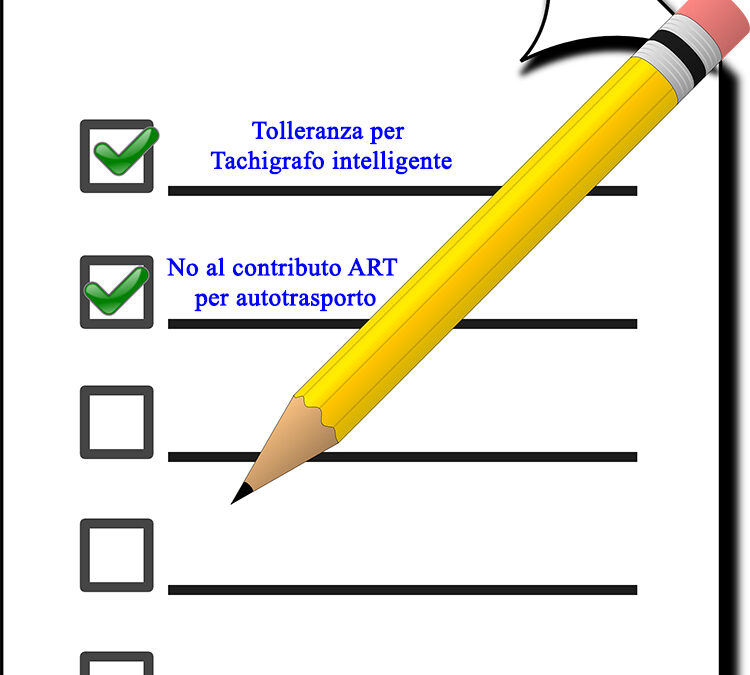 Fine del contributo obbligatorio di ART a carico delle imprese di autotrasporto e previsione di un periodo di tolleranza per l’introduzione del tachigrafo intelligente