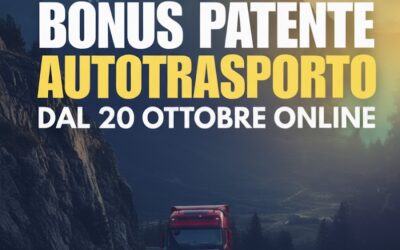 Buono patente autotrasporto. Apertura piattaforma per l’erogazione dei voucher 2025 – lunedì 20 ottobre 2025