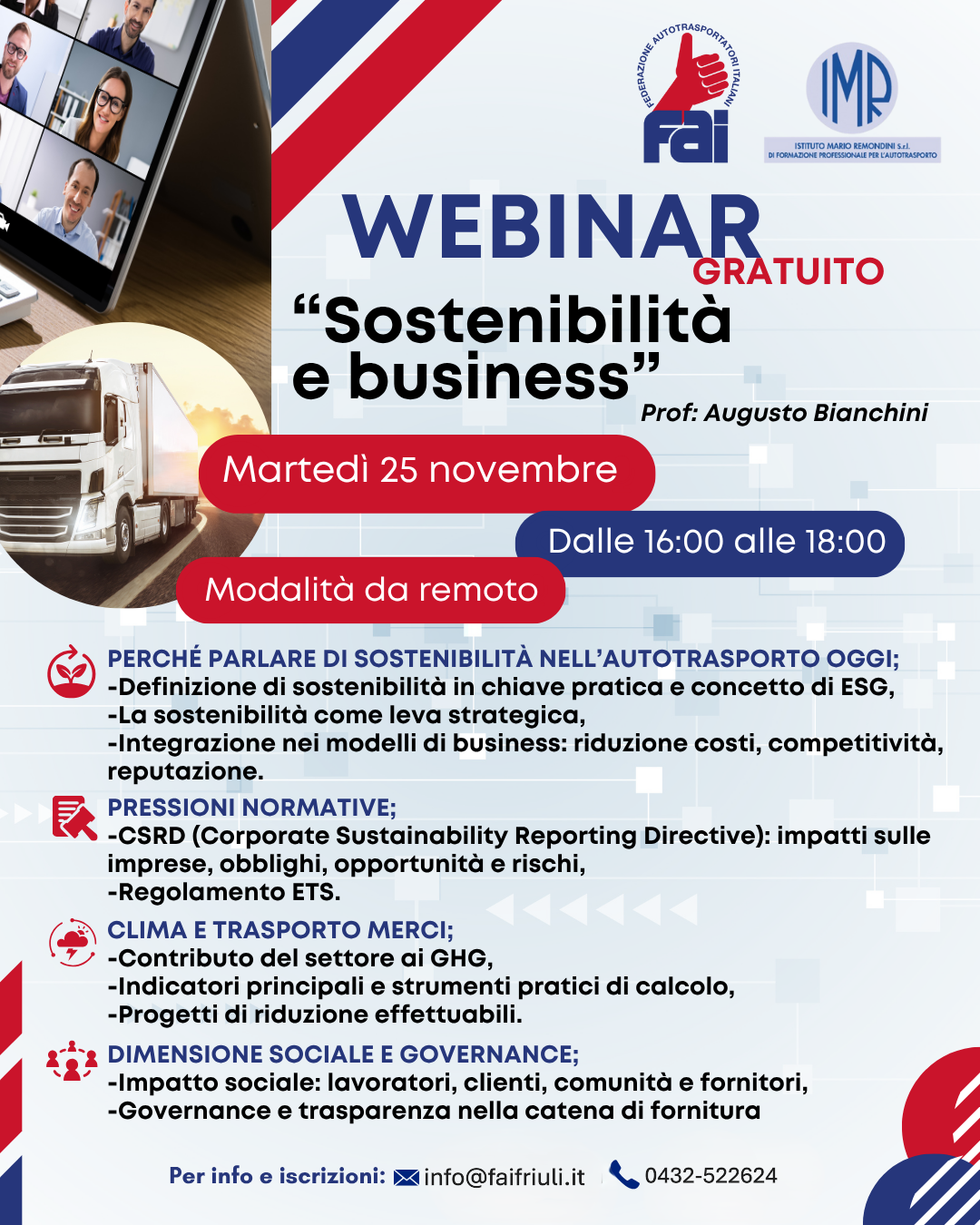 WEBINAR sostenibilità e business IMR social