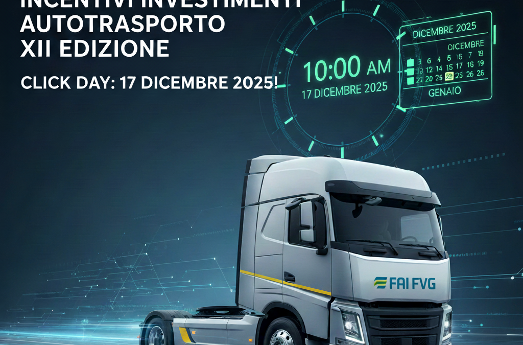 🚛 Incentivi Investimenti Autotrasporto XII Edizione: Il “Click Day” scatta il 17 Dicembre 2025!