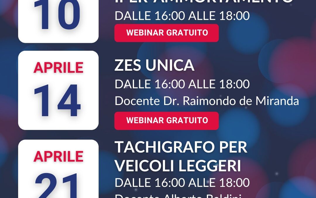 📅 Calendario Webinar FAI: Marzo – Aprile 2026