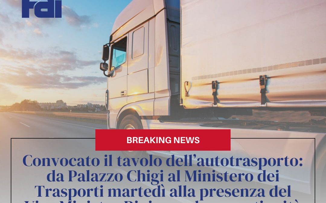 Autotrasporto: il MIT convoca le associazioni per il 21 luglio. Al centro del confronto le misure sul caro carburanti